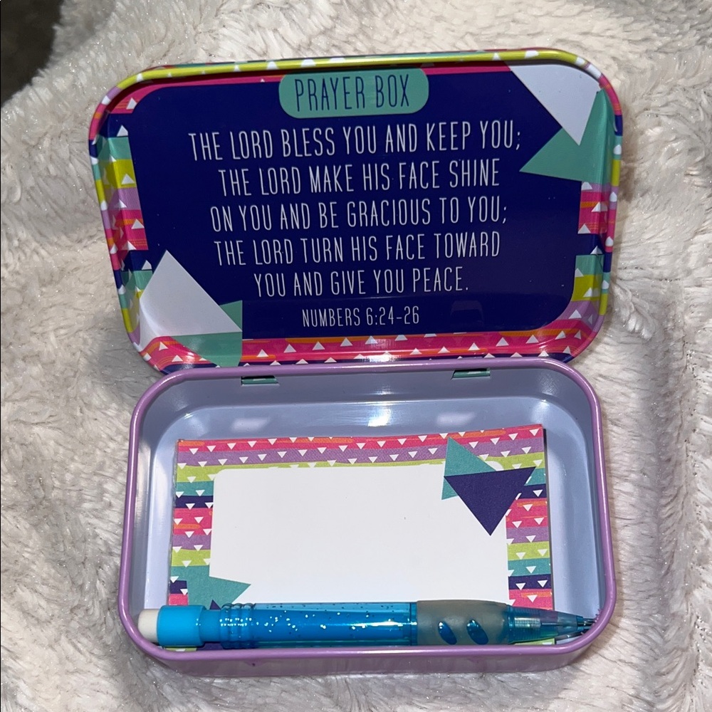 Colorful Prayer Box with Pen